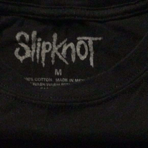 Slipknot short sleeve tee mens size medium black tee with white and red letters - Picture 3 of 5
